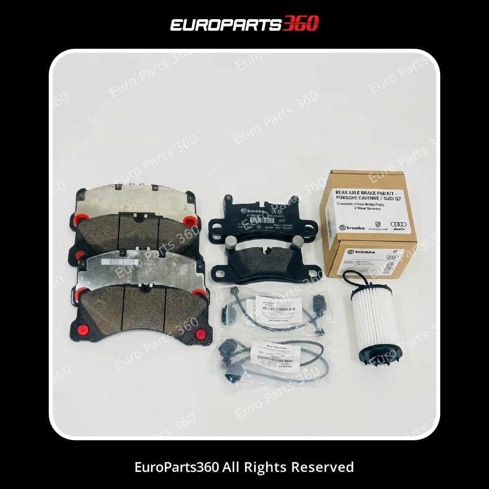 Porsche Cayenne Brake Pad Set +  Oil Filter 9Y0 (9Y0698151S & 9Y0698451AE)