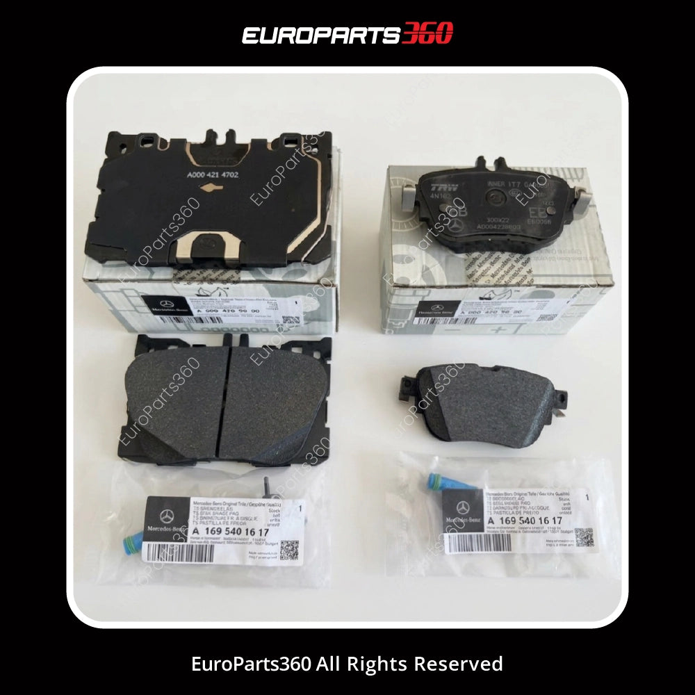 Mercedes-Benz C, E, CLS, GLC Front & Rear Brake Pad Set A0004209000, A0004209800 (16-26)