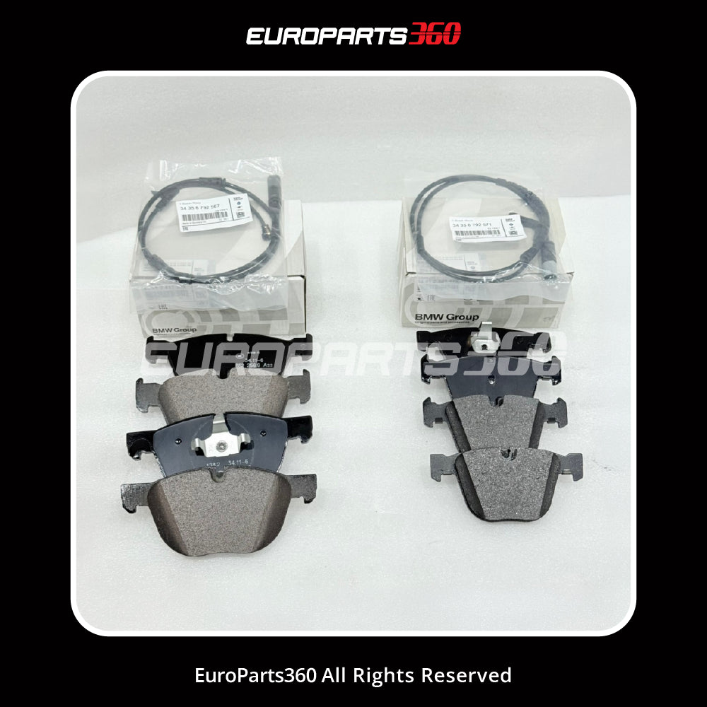 BMW X5 / X6 / M550i Complete Brake Pad & Wear Sensor Service Kit — OEM 34112413039 / 34110301476