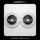 Aston Martin Genuine Front Brake Disc Set (Pair) - MY83-1125-AA