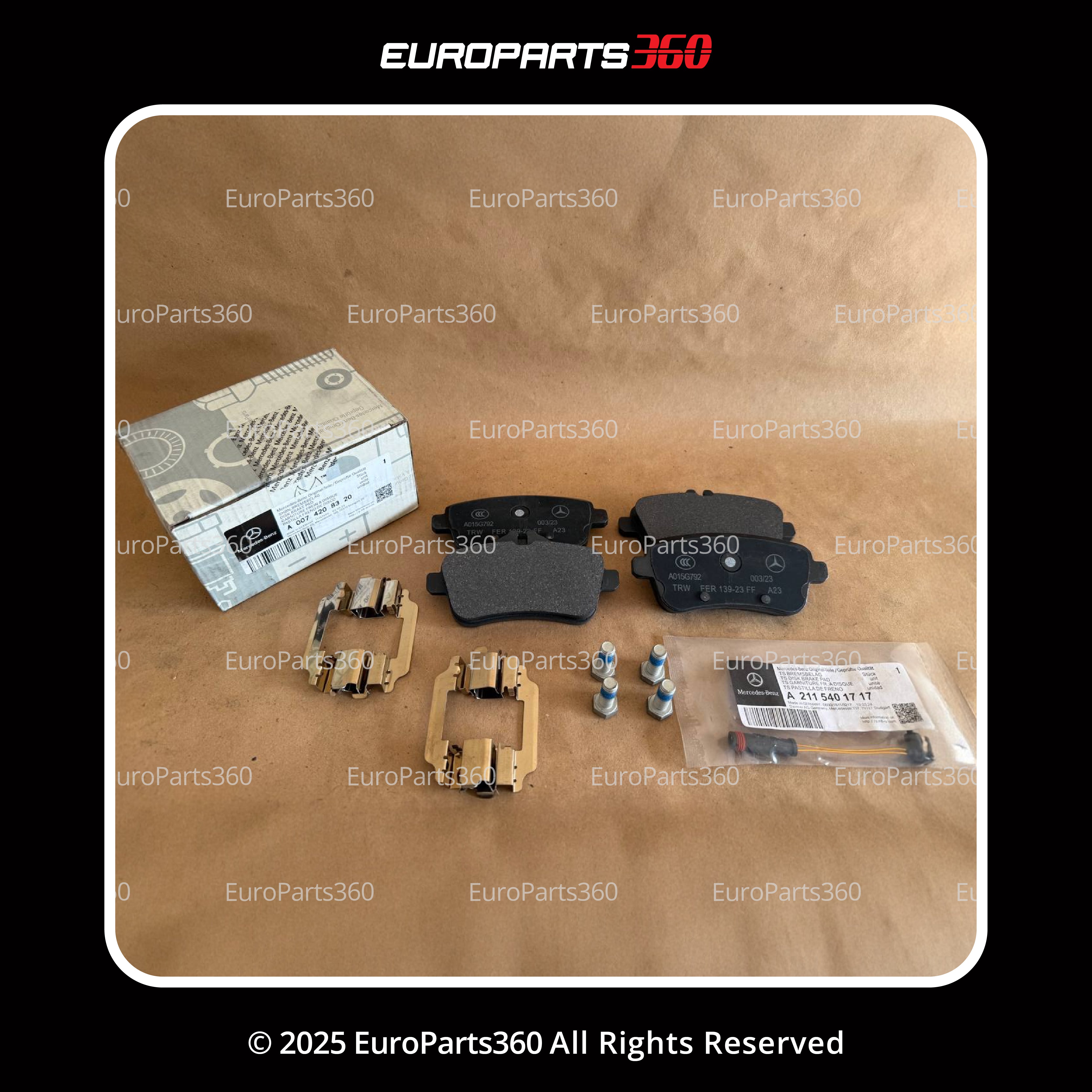 Mercedes ML GL GLS Front & Rear Brake Pad Set A0074208120 A0074208320 Europarts360