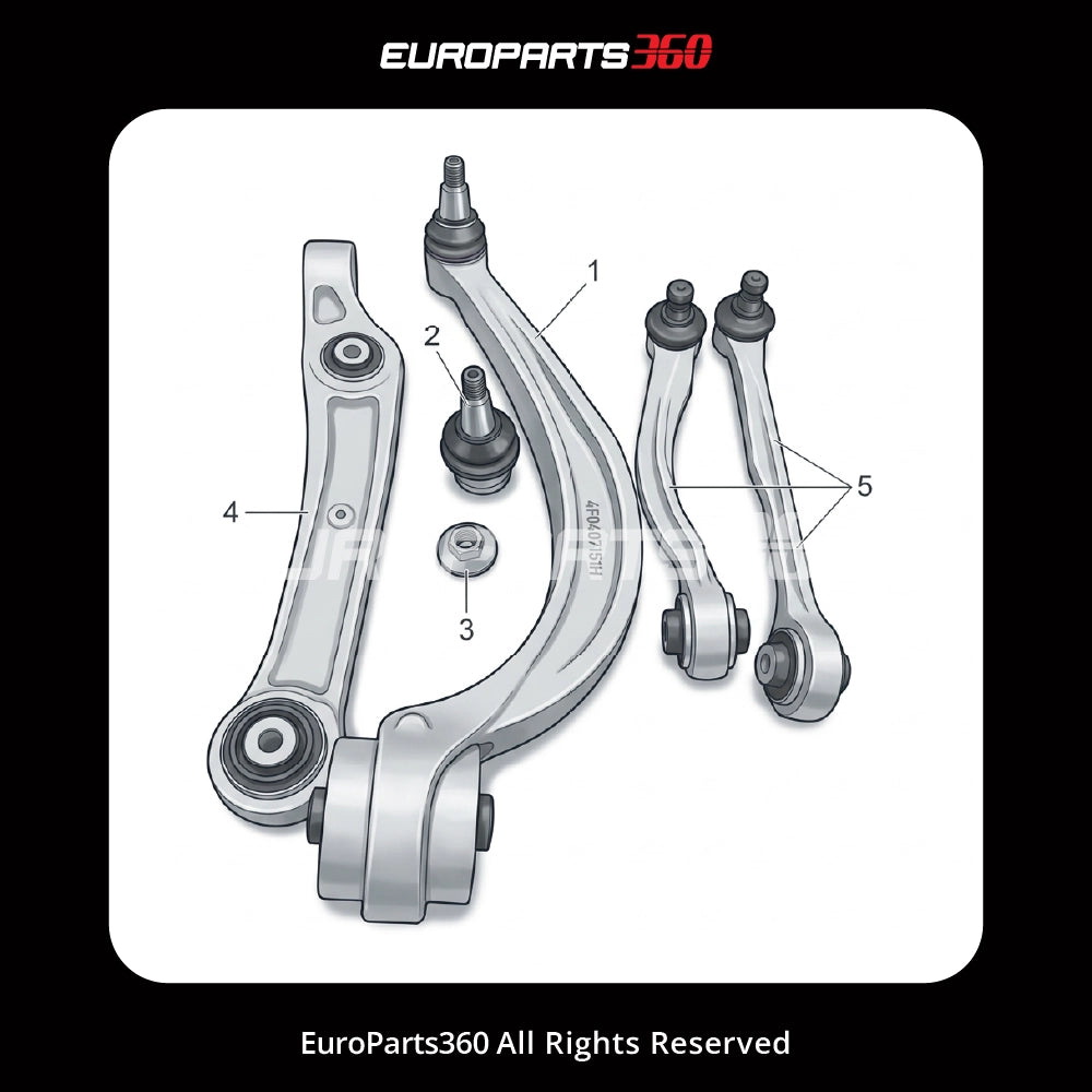 Bras de suspension inférieurs et supérieurs droits Bentley Bentayga 36A407152A-4M0407694E 4M0407506C 4M0407510C-JEU