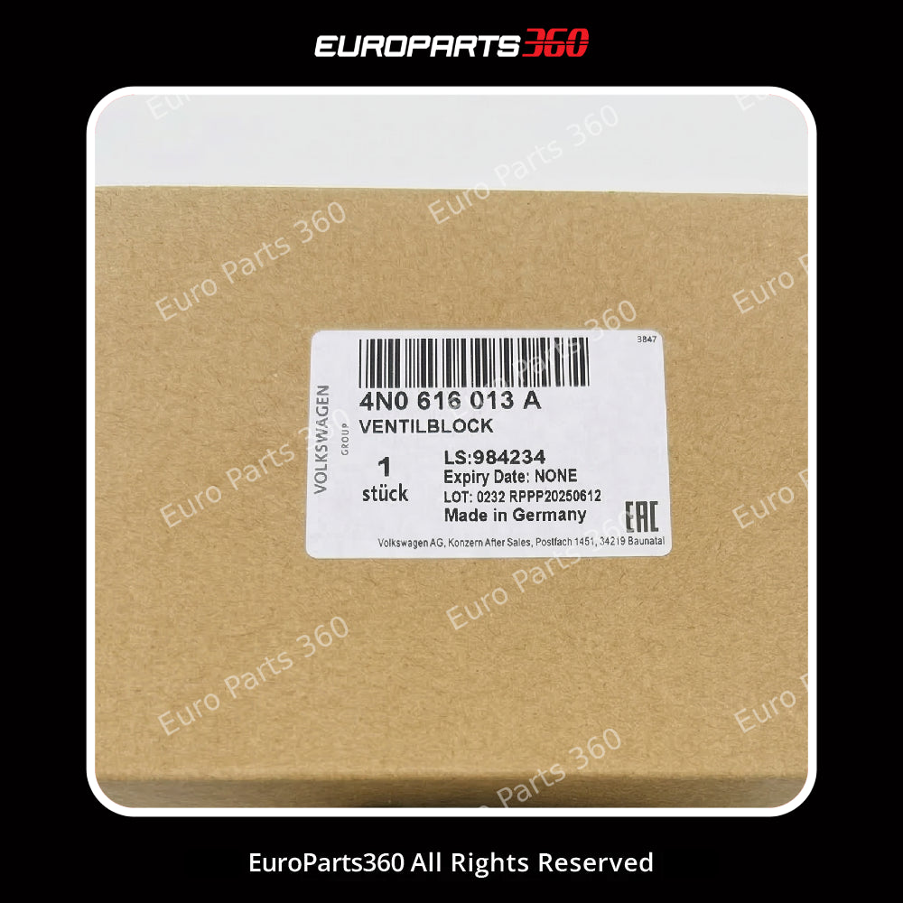 Audi A8 A6 A7 Q8 E-Tron Air Suspension Valve Block 4N0616013A (17-26) Europarts360
