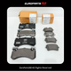 Audi Genuine Front + Rear Brake Pad Set - 4G0698151AB + 4G0698451L