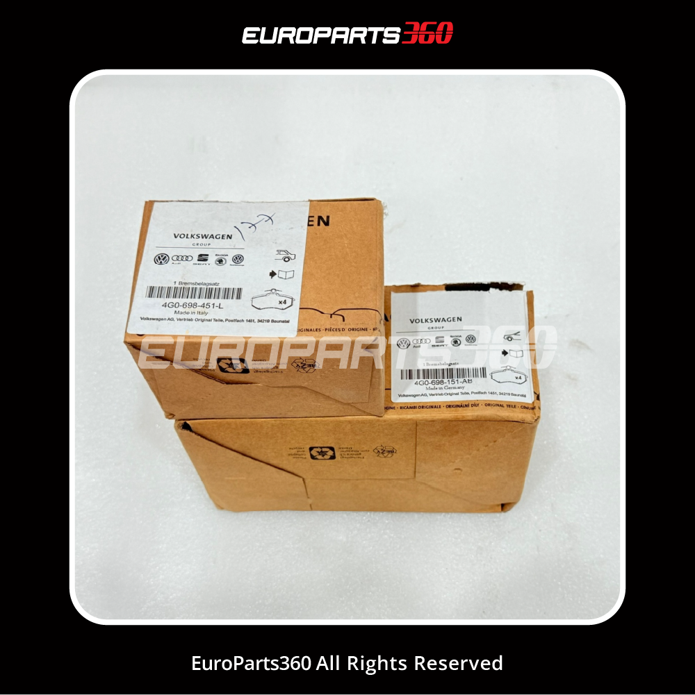 Audi Genuine Front + Rear Brake Pad Set - 4G0698151AB + 4G0698451L