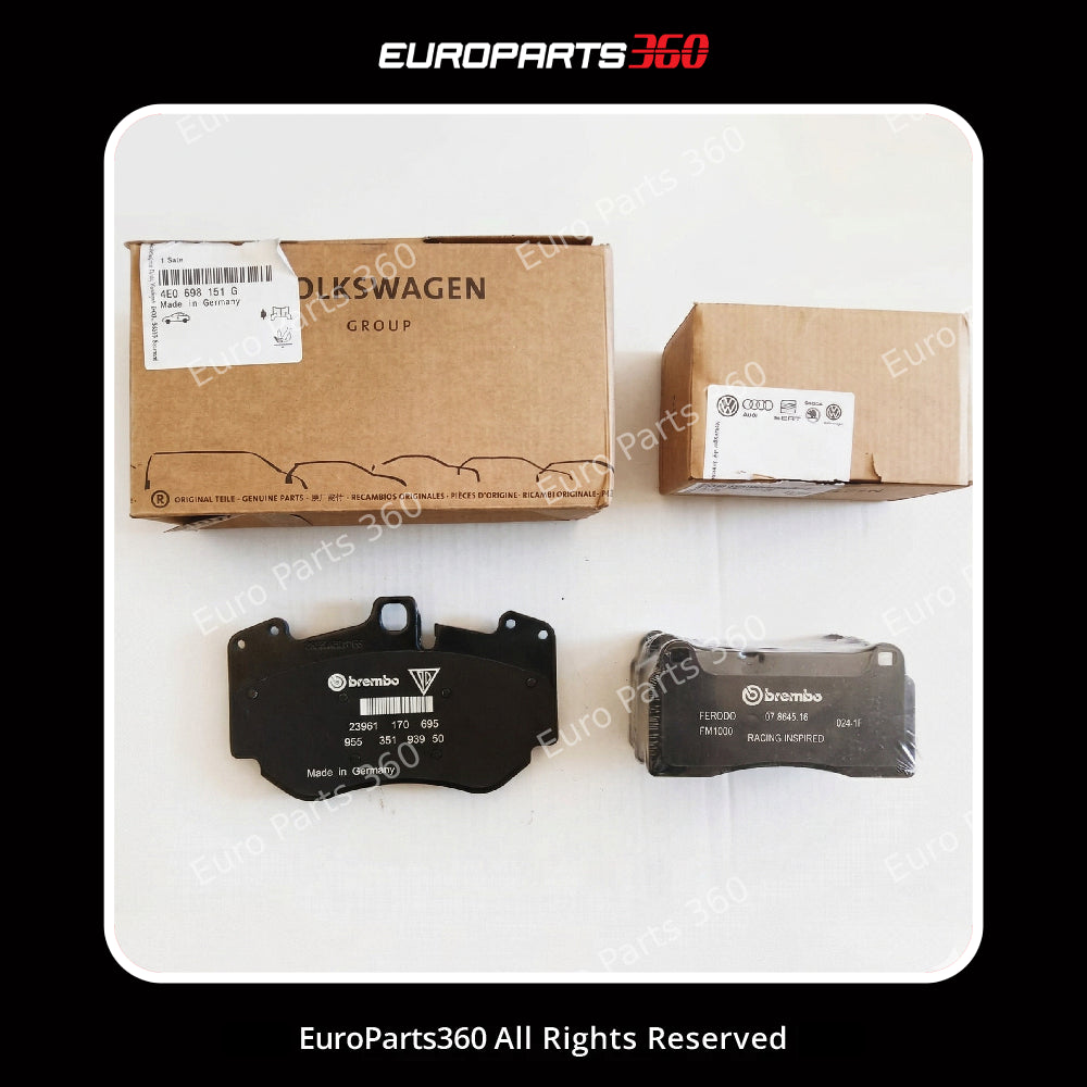 Audi R8 Front & Rear Brake Pads Set with Sensors 4E0698151G 4S0698451J 2007-15 