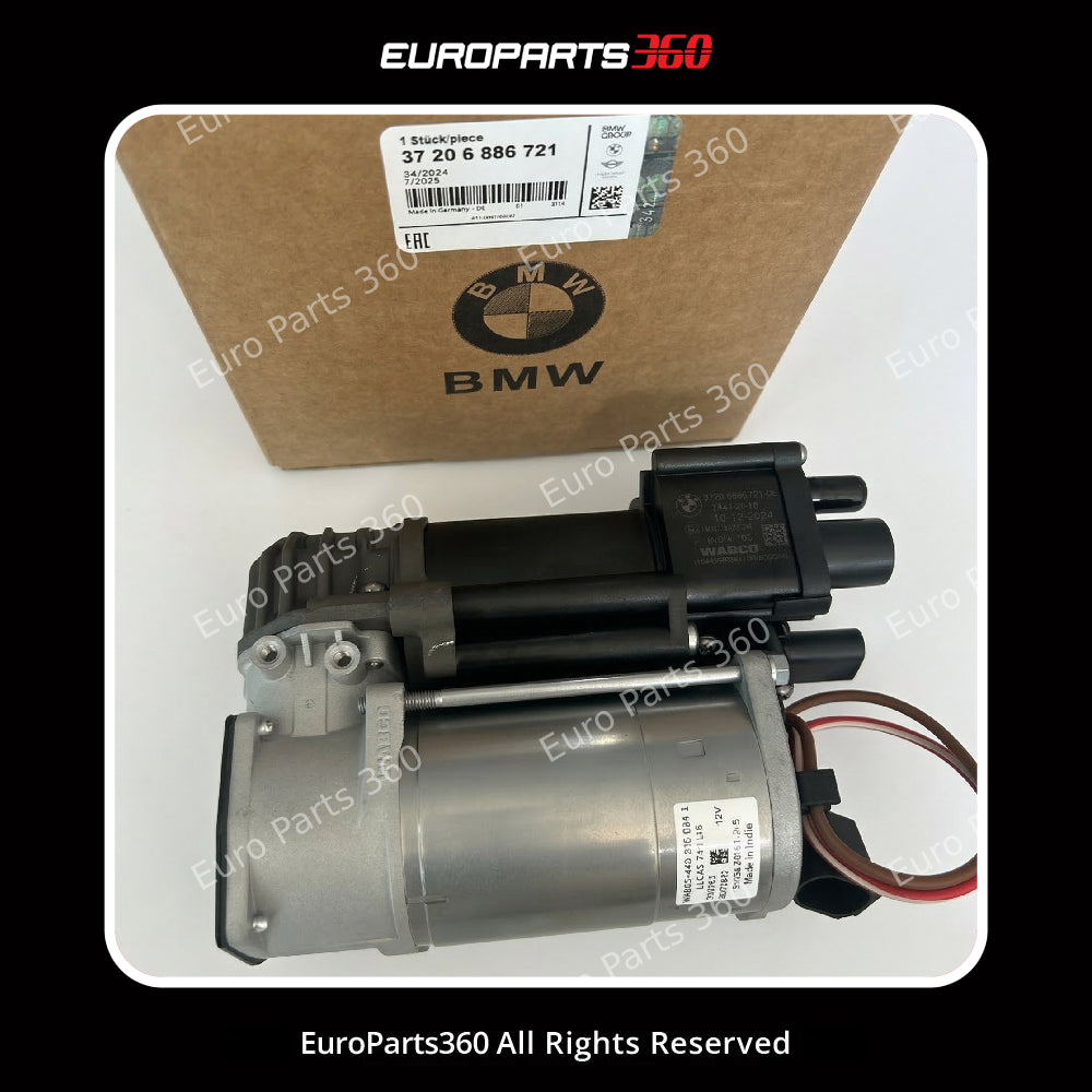 BMW 5 6 Series G31 G32 Air Suspension Compressor Assembly 37206886721 (17-26) Europarts360