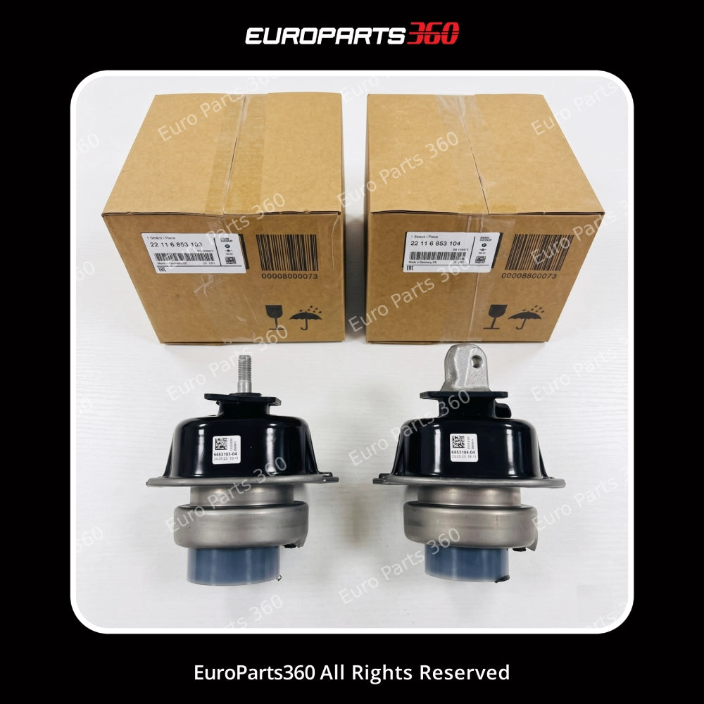 BMW X5 X6 Left & Right Engine Mount Set 22116853103, 22116853104 13–19 Europarts360
