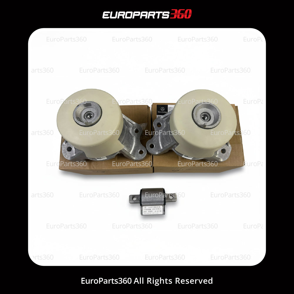 Mercedes-Benz C300 E300 GLC300 2 x Engine Mount OEM A2052400800 A2132406100 Genuine -OEM- Europarts360