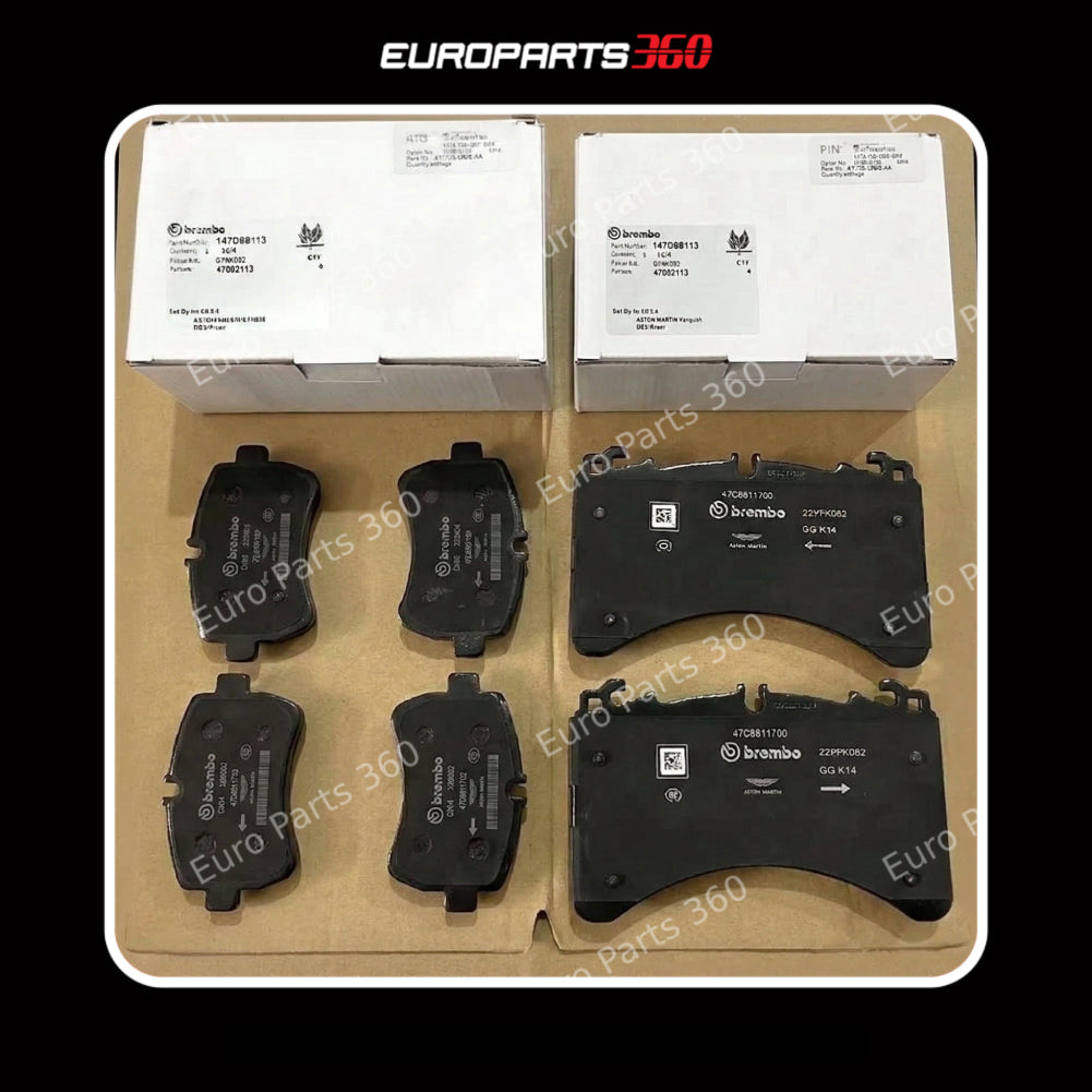 Aston Martin DBX Front & Rear Brake Pads Set w/ Sensors MY83-2C562-AD, MY83-2D007-AC (2021-2026)