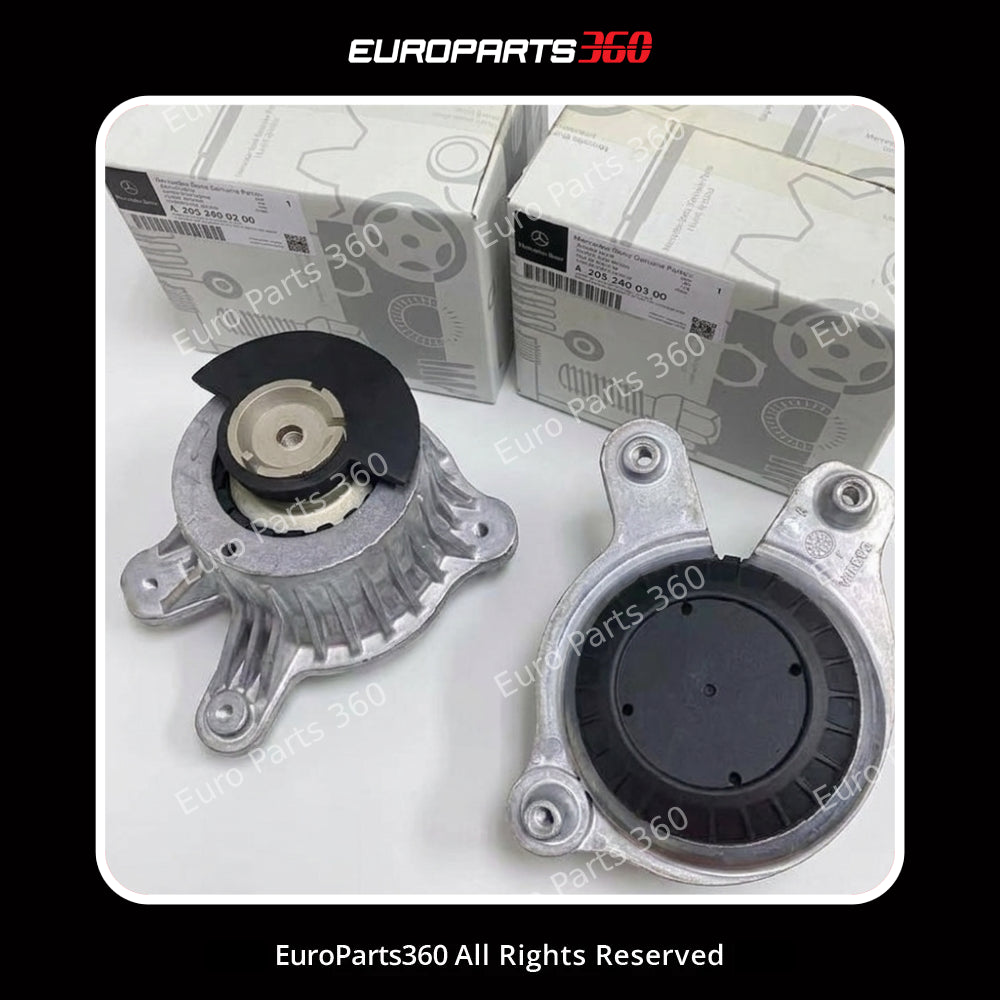 Mercedes-Benz C-Class  Engine Mount Set A2052400200 A2052400300 Left & Right Europarts360