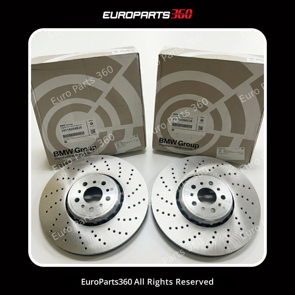 BMW X3 X4 X5 X6 Front Brake Rotors Set of Two 34118054825 34118054826