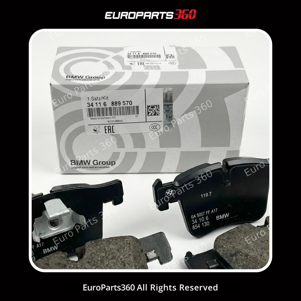BMW 2-8 Series X3-X7 iX Z4 Front Brake Pad Set with Sensor 34116889570 Europarts360