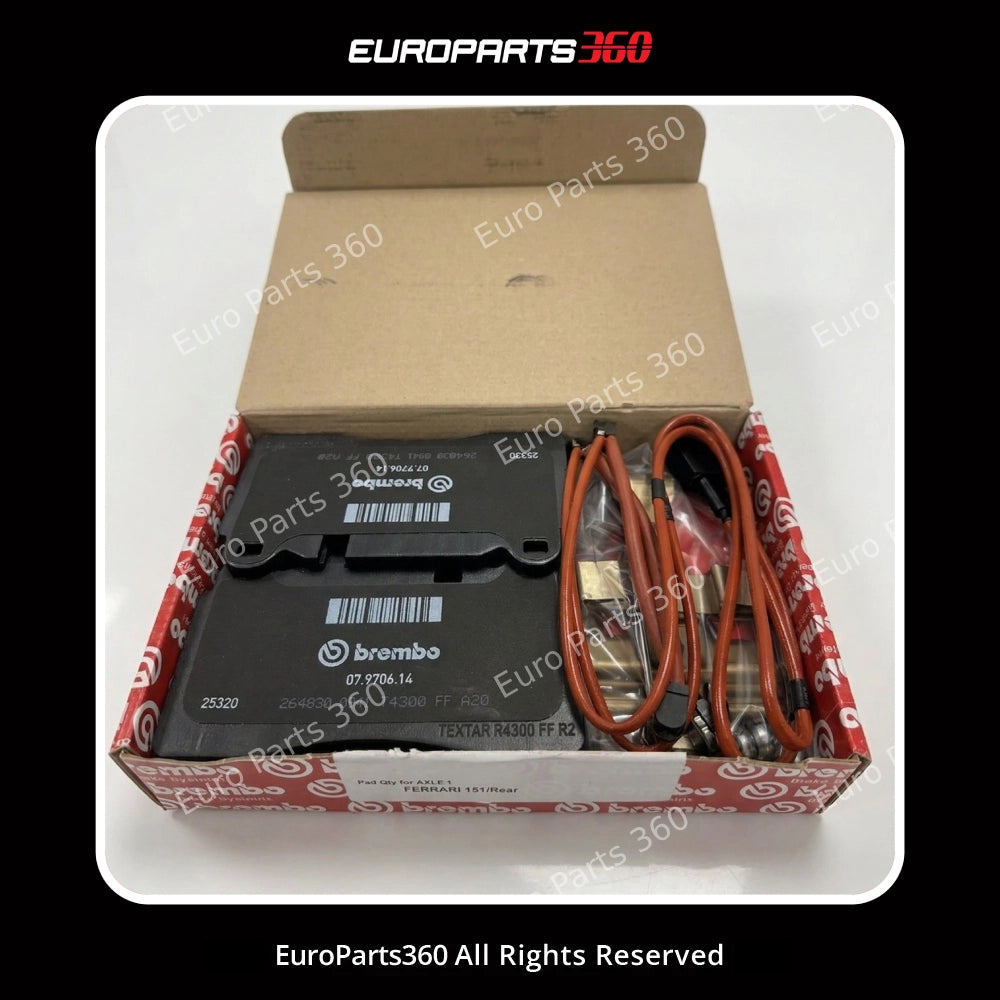 Ferrari Rear Brake Pad Set w/ Springs | Portofino, Roma (70004286) Europarts360