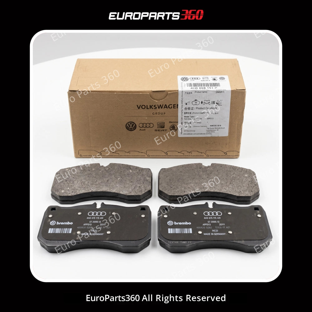 Audi A6 A7 A8 Front Brake Pads Set with Sensors 4H0698151P 4H0698151C 2010-2018