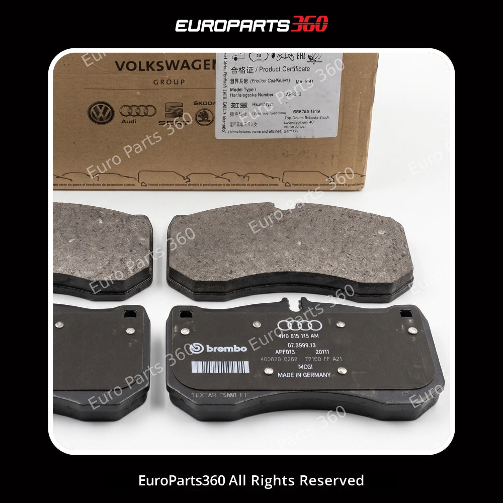 Audi A6 A7 A8 Front Brake Pads Set with Sensors 4H0698151P 4H0698151C 2010-2018
