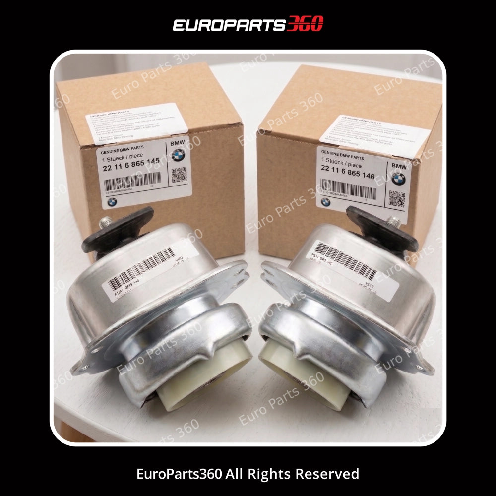 BMW X5 X6 Engine Mount Set Left & Right Side 22116865145 22116865146 Europarts360