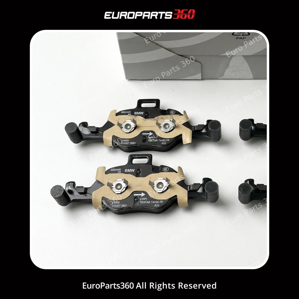 BMW Front Brake Pad Set w/Sensor 2-7 Series, X3-X6 (34116883469) 15-25 Europarts360