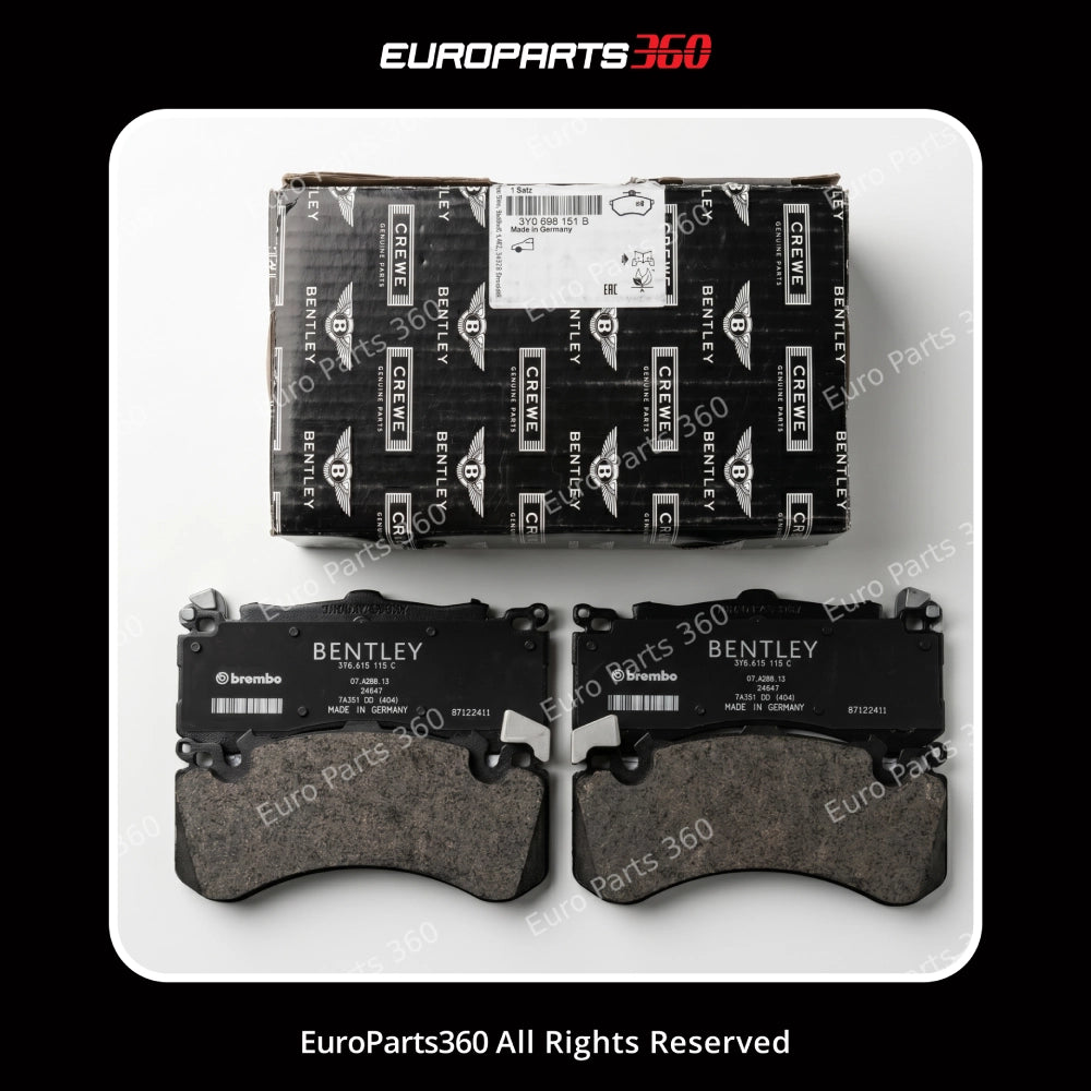 Bentley Mulsanne Front Brake Pad Set with Sensors 3Y0698151B 2009-2026 Europarts360