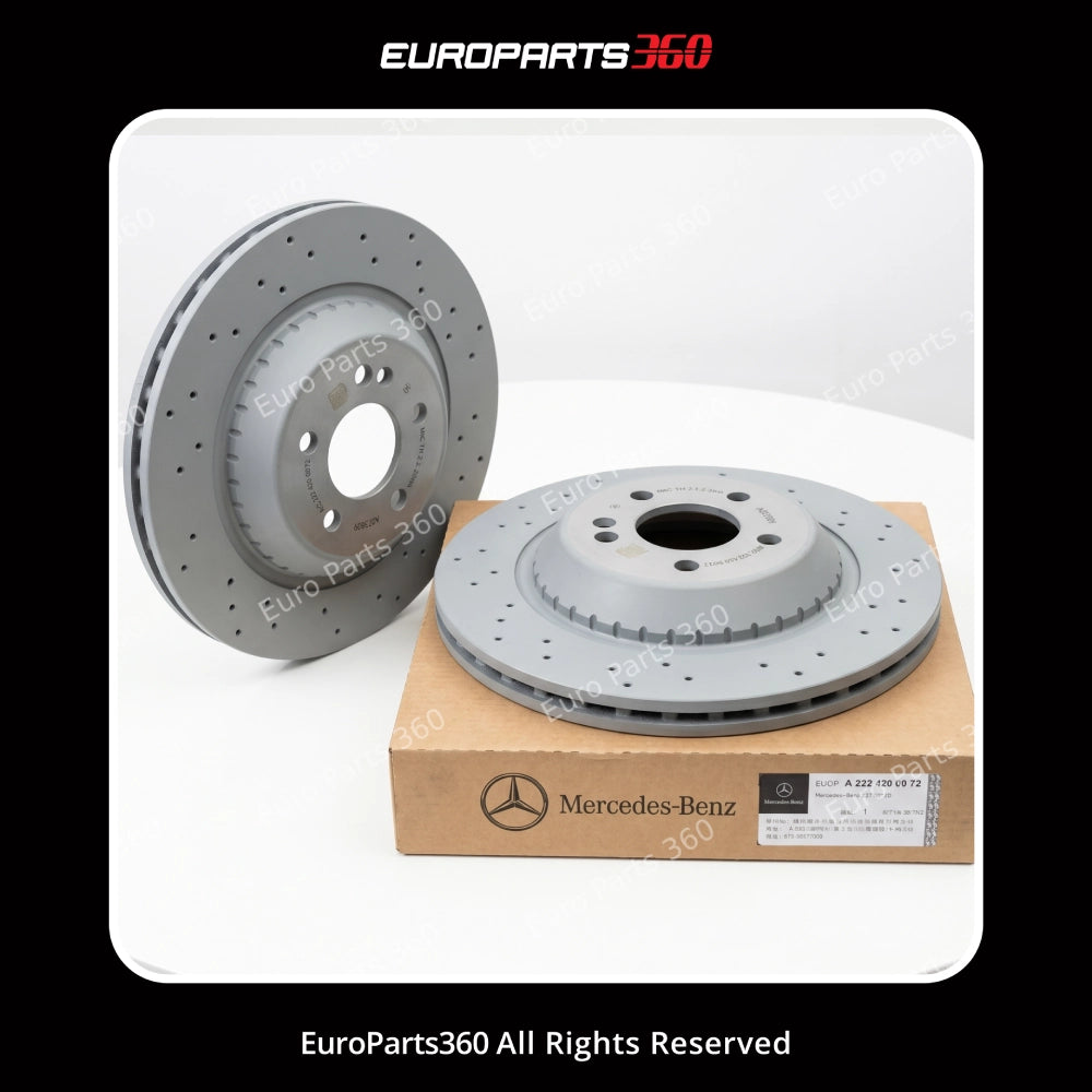 Mercedes-Benz S Class S550, S560 Rear Brake Rotors Set A2224200672 (14-20)