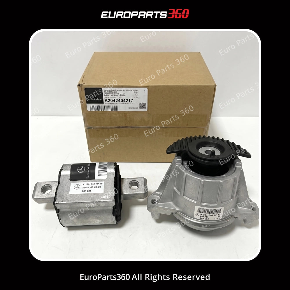 Mercedes-Benz Engine & Transmission Mount Set C, E, CLS-Class A2042404217 (7-16) 