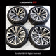 Bentley Bentayga 22-Inch Alloy Wheel Set  Gloss Black Machined (36A601025S)