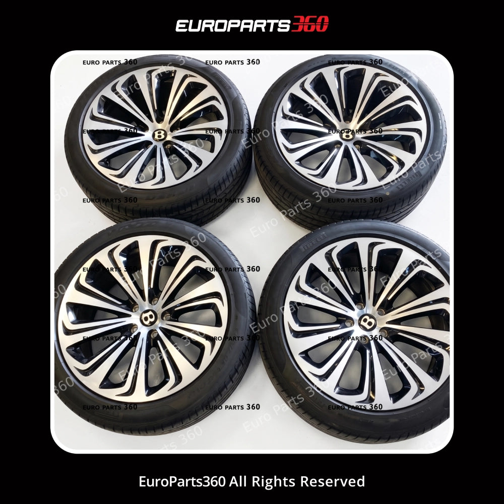 Bentley Bentayga 22-Inch Alloy Wheel Set  Gloss Black Machined (36A601025S)
