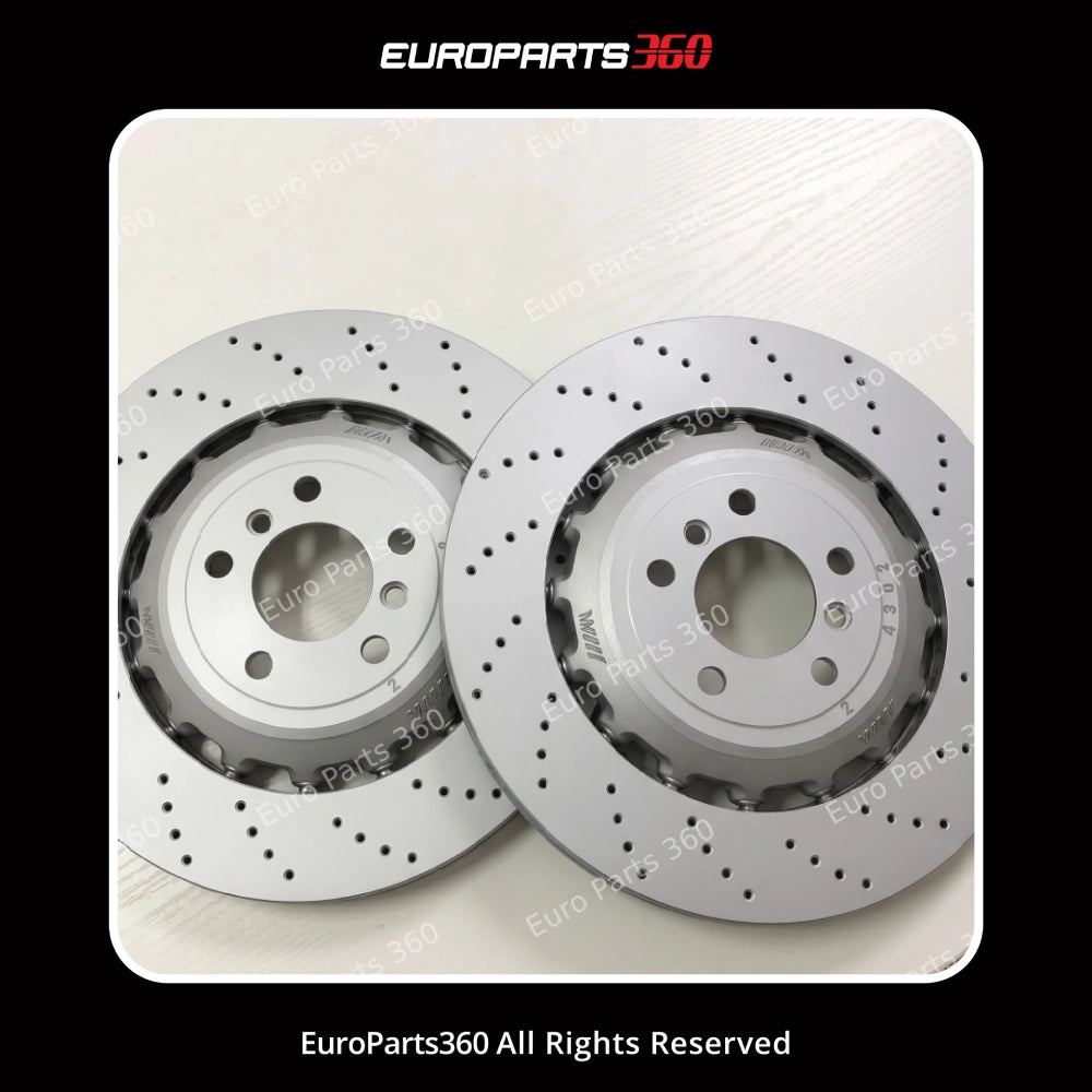 BMW M5 M6 F10 F12 F13 Rear Brake Rotor Set 34212284103 34212284104 (2011-2018)