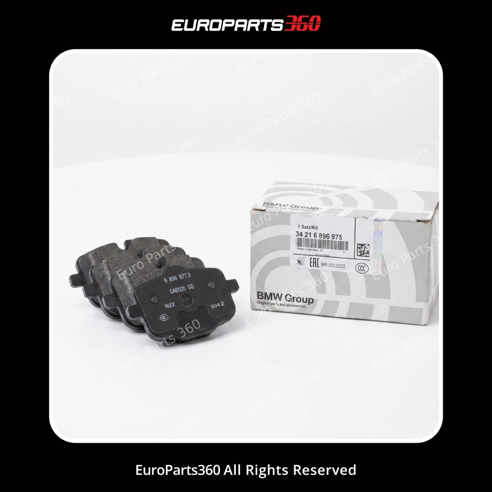 BMW 3-8 Series X3-X7 iX Rear Brake Pad Set w/ Sensor 34216896975 15-26 Europarts360